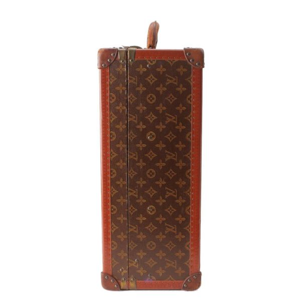 re lou ca u 00006 2 Louis Vuitton Hand Painted Monogram Handwritten Vintage Trunk Attache Case Brown