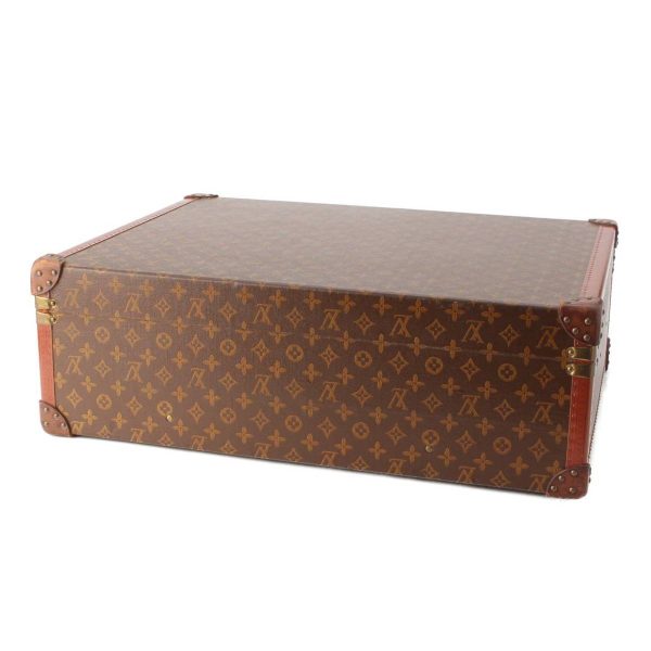 re lou ca u 00006 5 Louis Vuitton Hand Painted Monogram Handwritten Vintage Trunk Attache Case Brown