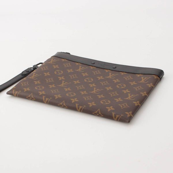 re lou cl m 00003 2 Louis Vuitton Monogram Macassar Pochette to Go Clutch Shoulder Bag M82079 Brown