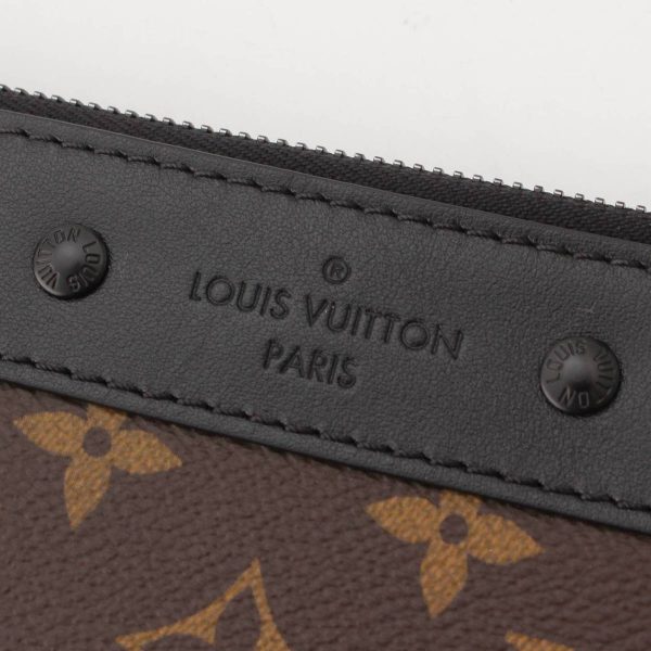 re lou cl m 00003 6 Louis Vuitton Monogram Macassar Pochette to Go Clutch Shoulder Bag M82079 Brown