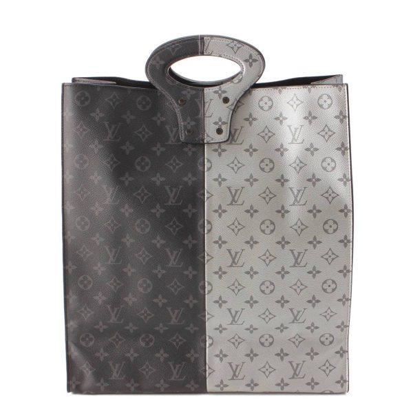 re lou cl w 00026 Louis Vuitton Monogram Eclipse Split Bicolor Tote Bag Black