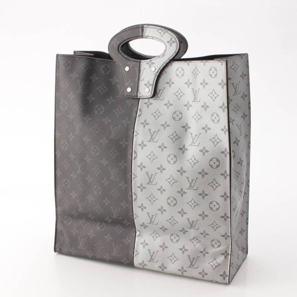 re lou cl w 00026 1 Louis Vuitton Monogram Eclipse Split Bicolor Tote Bag Black