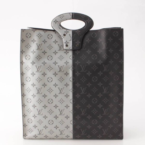 re lou cl w 00026 3 Louis Vuitton Monogram Eclipse Split Bicolor Tote Bag Black