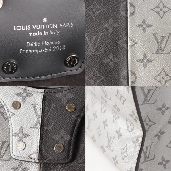 re lou cl w 00026 6 Louis Vuitton Monogram Eclipse Split Bicolor Tote Bag Black