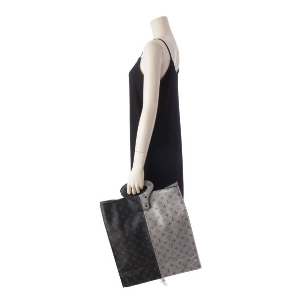 re lou cl w 00026 7 Louis Vuitton Monogram Eclipse Split Bicolor Tote Bag Black