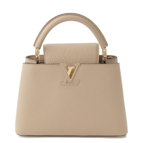 re lou ha w 00362 Louis Vuitton Capucines BB Taurillon Galet M94634 Beige