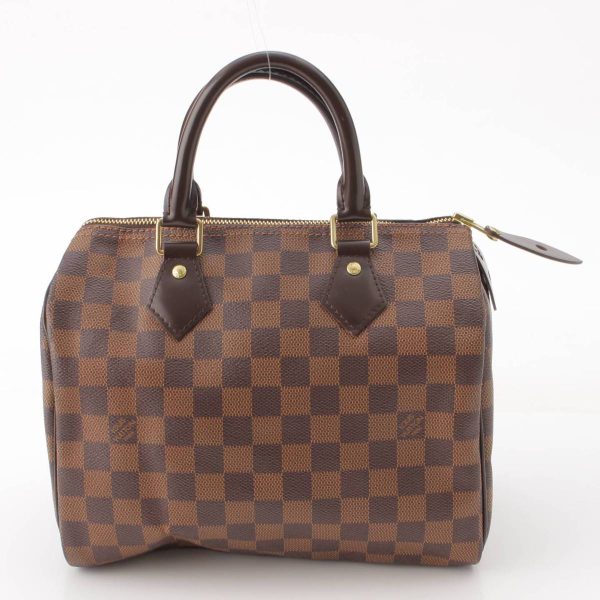 re lou ha w 00375 2 Louis Vuitton Damier Speedy 25 Handbag Boston Bag N41365 Brown