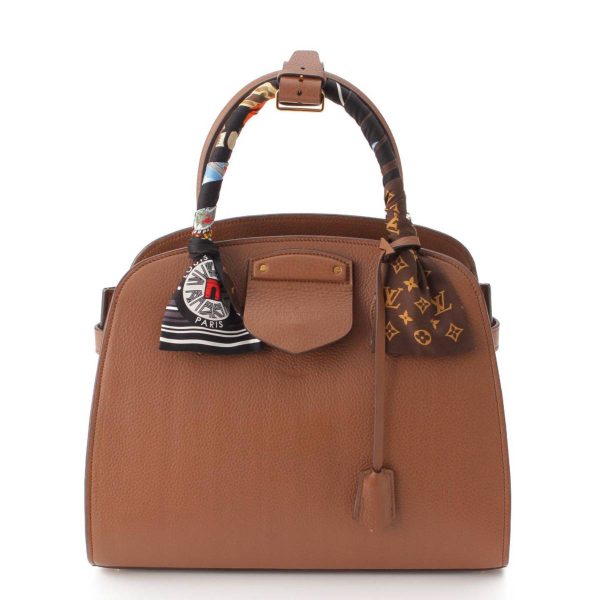 re lou ha w 00379 Louis Vuitton Neo Steamer PM Automarokinuri Taurillon Handbag with Scarf Brown