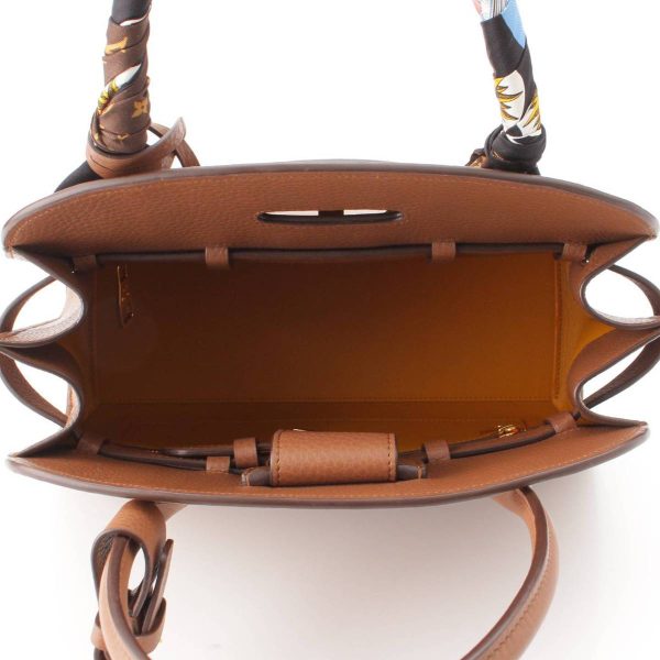 re lou ha w 00379 5 Louis Vuitton Neo Steamer PM Automarokinuri Taurillon Handbag with Scarf Brown