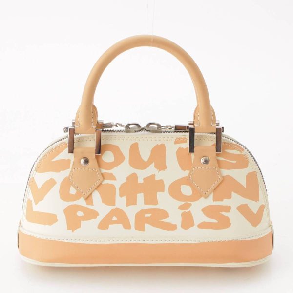 re lou ha w 00383 2 Louis Vuitton Monogram Graffiti Alma PM Leather White