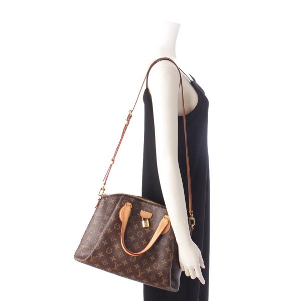 re lou ha w 00384 9 Louis Vuitton Monogram Soboree MM 2way Shoulder Bag Brown