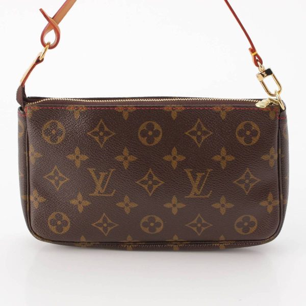 re lou ha w 00385 3 Louis Vuitton Monogram Cherry Pochette Accessoire Pouch Brown