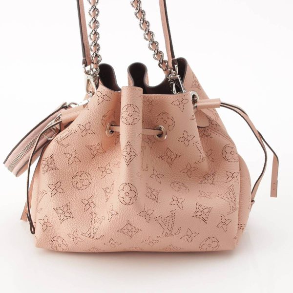 re lou ha w 00388 3 Louis Vuitton Mahina Bella Drawstring Shoulder Bag Pink