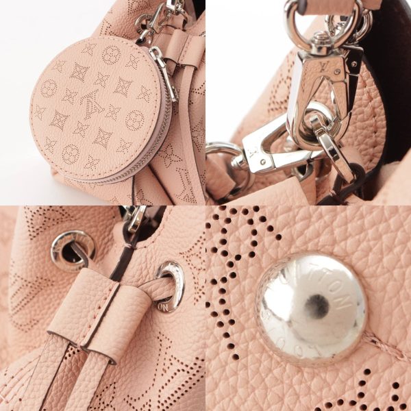 re lou ha w 00388 6 Louis Vuitton Mahina Bella Drawstring Shoulder Bag Pink