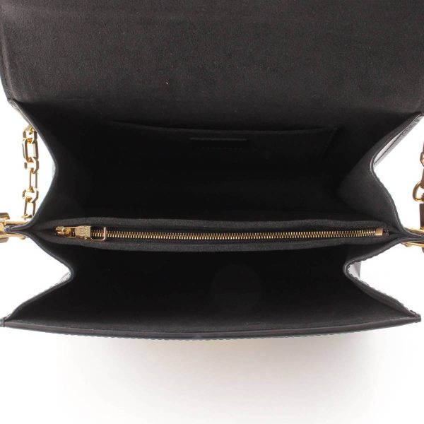 re lou sh w 00350 4 Louis Vuitton SINCE 1854 Dauphine MM Chain Shoulder Bag Black