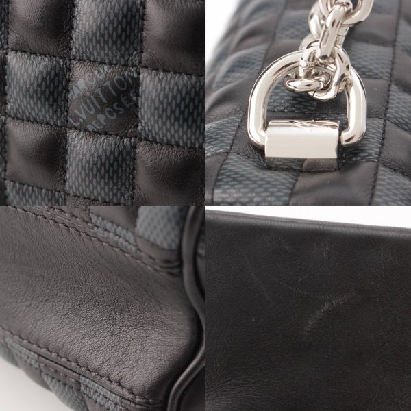 re lou sh w 00351 6 Louis Vuitton Damier Quilt Twist MM Nicolas Chain Shoulder Bag Black