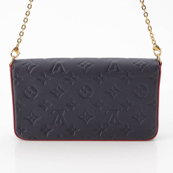 re lou sh w 00354 3 Louis Vuitton Empreinte Pochette Felicie Shoulder Bag Navy Blue