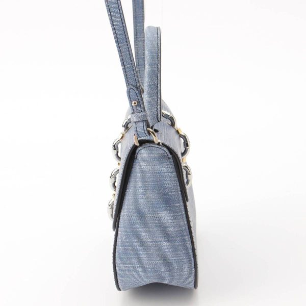 re lou sh w 00359 2 Louis Vuitton Epi Chain It PM Cadena Denim Shoulder Bag Blue