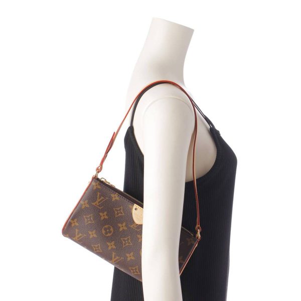 re lou sh w 00363 9 Louis Vuitton Monogram Pochette Tillet Accessory Pouch Brown