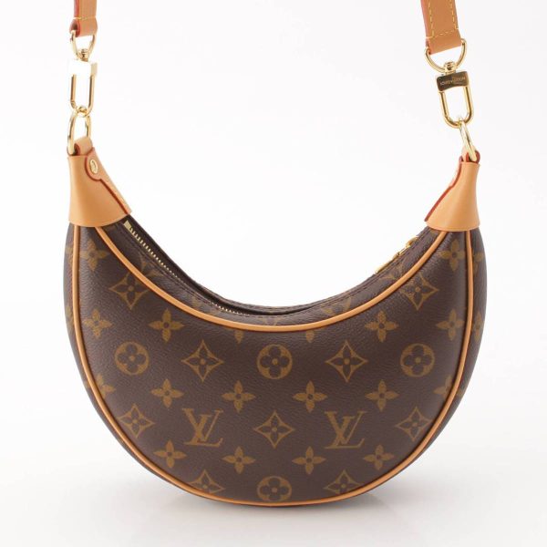 re lou sh w 00364 3 Louis Vuitton Monogram Loop Hobo Chain Shoulder Bag M81098 Brown