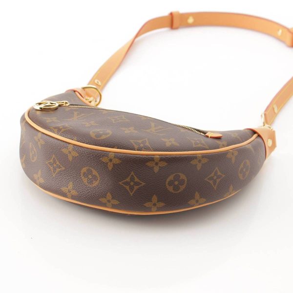 re lou sh w 00364 4 Louis Vuitton Monogram Loop Hobo Chain Shoulder Bag M81098 Brown