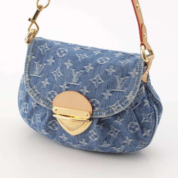 re lou sh w 00365 1 Louis Vuitton Denim Sunset Shoulder Bag M46829 Blue