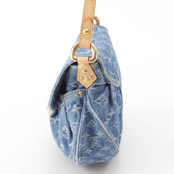 re lou sh w 00365 2 Louis Vuitton Denim Sunset Shoulder Bag M46829 Blue