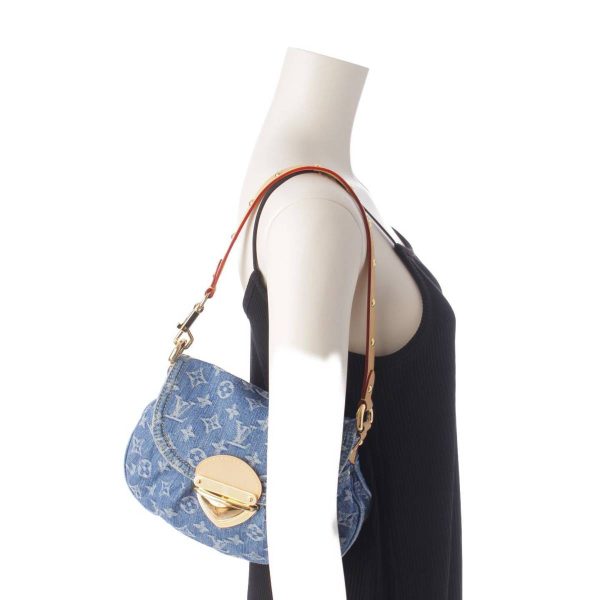 re lou sh w 00365 9 Louis Vuitton Denim Sunset Shoulder Bag M46829 Blue