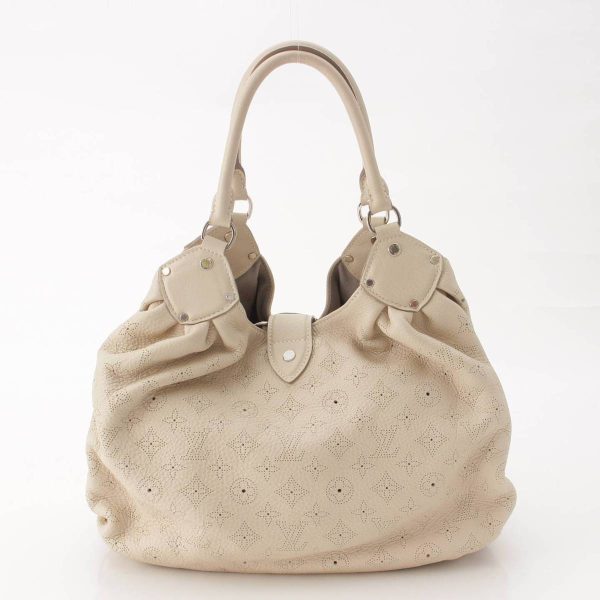 re lou sh w 00369 3 Louis Vuitton Monogram Mahina Neo L Logo Shoulder Bag White