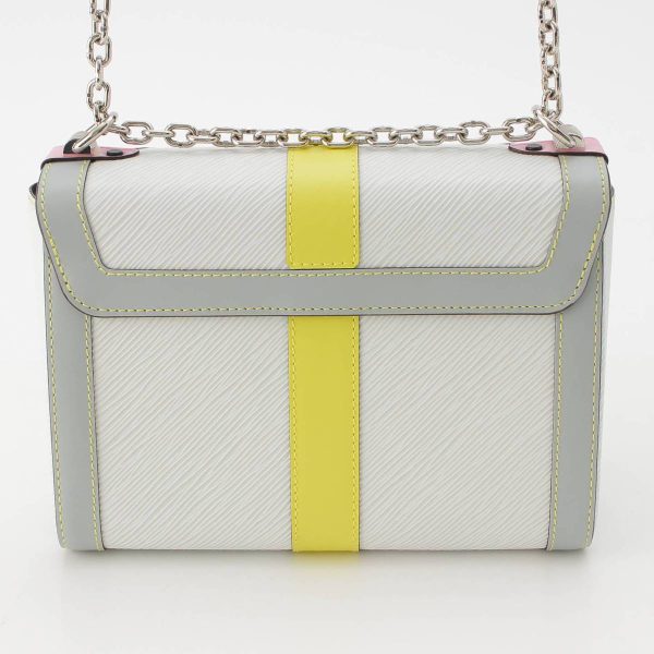 re lou sh w 00370 3 Louis Vuitton Epi Twist MM Leather Chain Shoulder Bag White