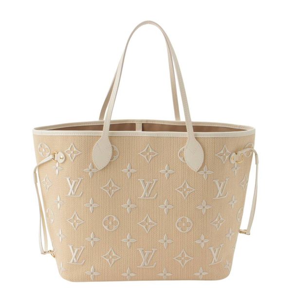 re lou to w 00127 Louis Vuitton Neverfull MM by the Pool Tote Bag White