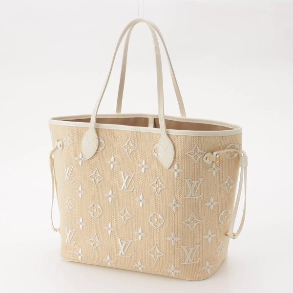 re lou to w 00127 1 Louis Vuitton Neverfull MM by the Pool Tote Bag White