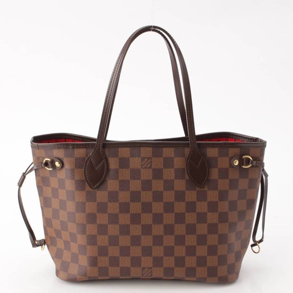 re lou to w 00130 3 Louis Vuitton Damier Neverfull PM Tote Bag Brown