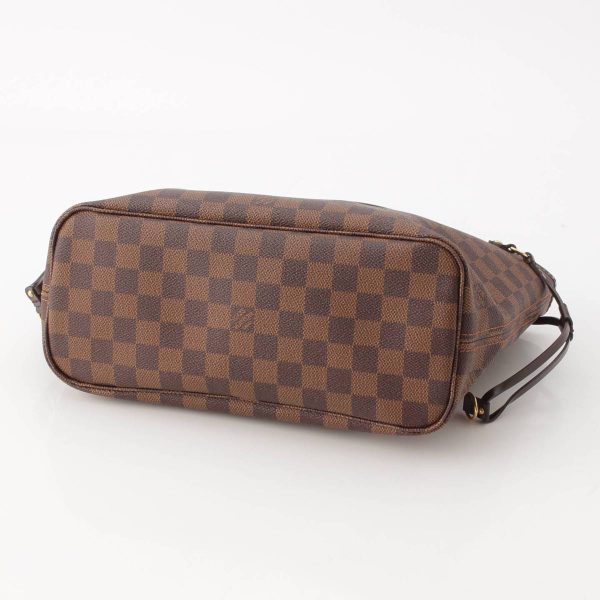 re lou to w 00130 4 Louis Vuitton Damier Neverfull PM Tote Bag Brown