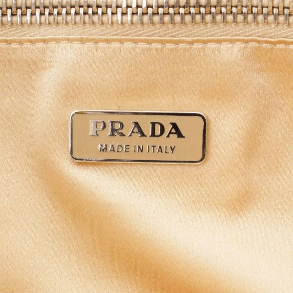 re pra ha w 00180 3 Prada back with logo bijou ostrich one shoulder bag navy