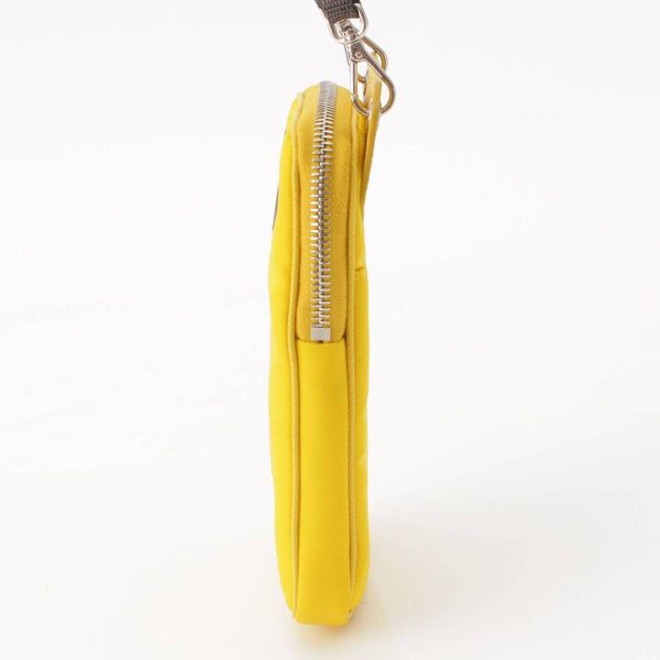 re pra po w 00027 2 Prada Triangle Logo Nylon Smartphone Case Pouch Sacoche Yellow