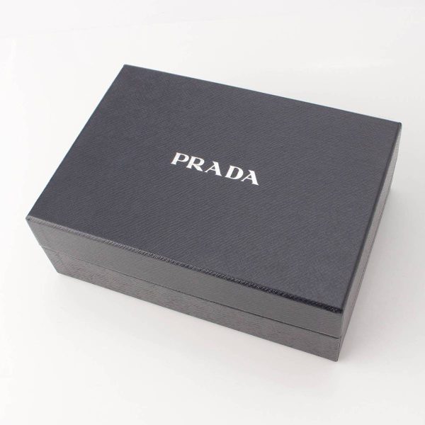 re pra po w 00028 8 Prada Logo Triangle Leather Strap Nylon Shoulder Bag Black