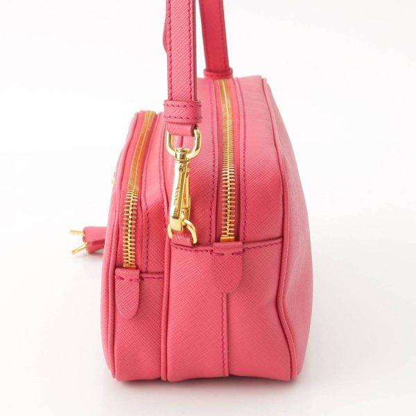 re pra sh w 00205 2 Prada Saffiano Leather Luxe Camera Shoulder Bag Pink