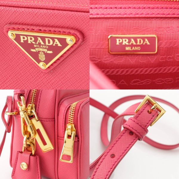 re pra sh w 00205 6 Prada Saffiano Leather Luxe Camera Shoulder Bag Pink