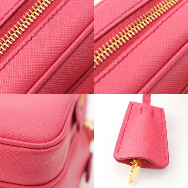 re pra sh w 00205 7 Prada Saffiano Leather Luxe Camera Shoulder Bag Pink