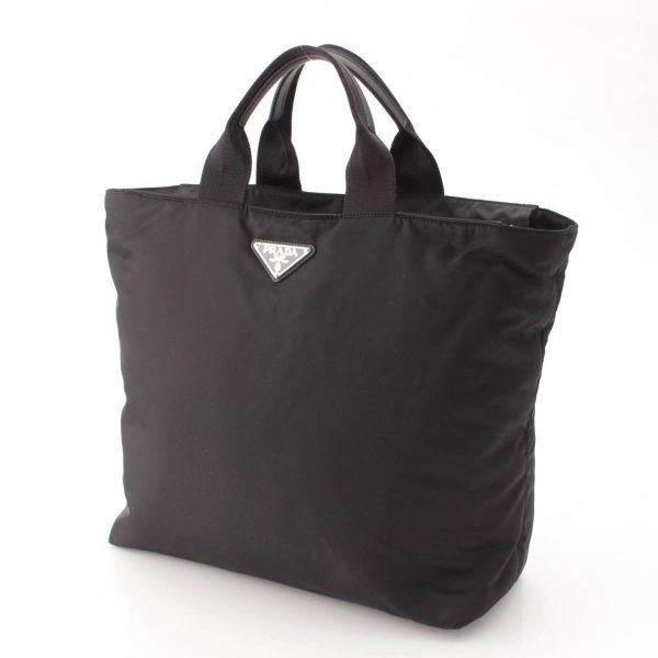 re pra to w 00211 1 Prada Re Nylon Saffiano Nylon 2way Tote Bag Black