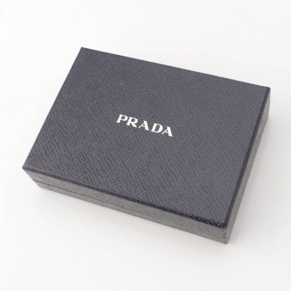 re pra ws w 00015 8 Prada Saffiano Logo Leather Card Case Business Card Red