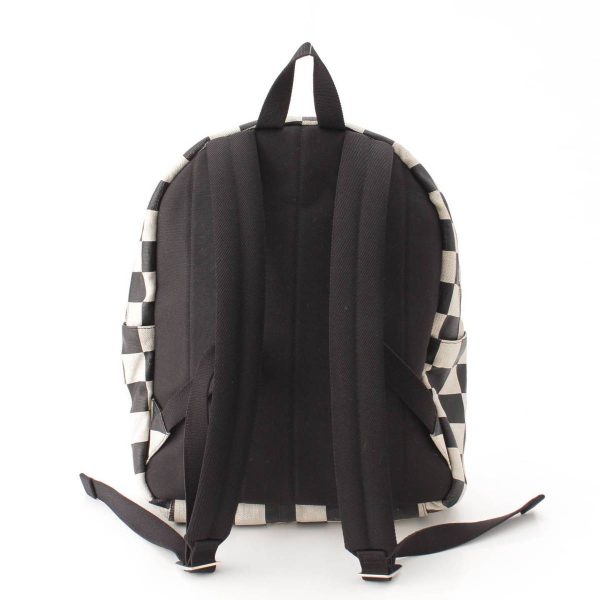 re sat ba w 00005 3 SAINT LAURENT Checkered Leather Backpack Rucksack Black