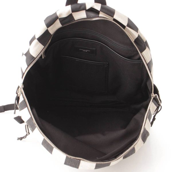 re sat ba w 00005 5 SAINT LAURENT Checkered Leather Backpack Rucksack Black