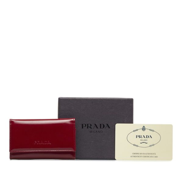 rf8qauquoh3mcspp 10 Prada Key Case M25 Red Patent Leather