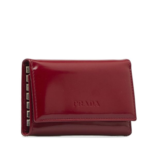 rf8qauquoh3mcspp 2 Prada Key Case M25 Red Patent Leather