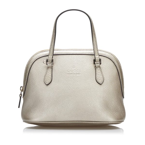 ruvla8g0nhfgr44c 1 Gucci Handbag Shoulder Bag 2WAY Silver Leather