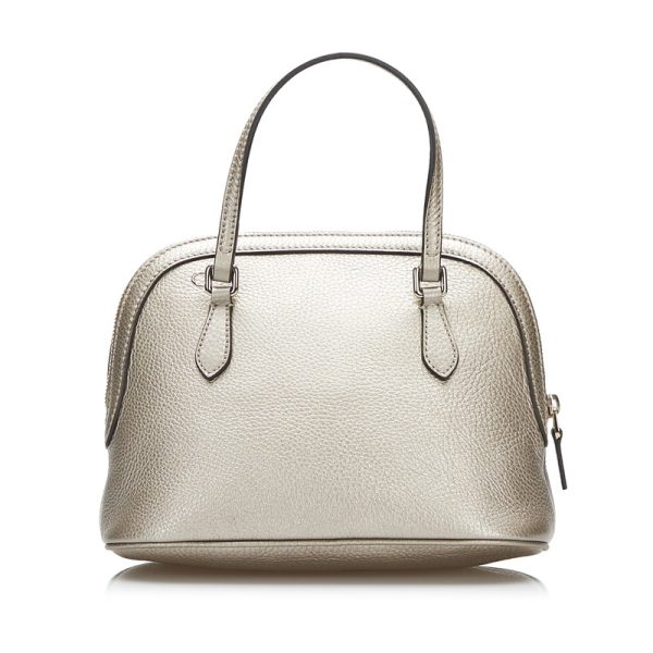 ruvla8g0nhfgr44c 3 Gucci Handbag Shoulder Bag 2WAY Silver Leather