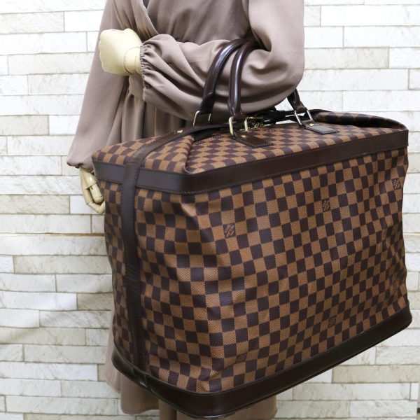 rwa01000000003790 2 Louis Vuitton Grimo 45 Damier Boston Bag Brown