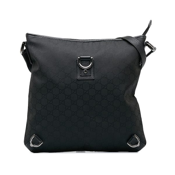 ry035obol79cd2gh 1 Gucci GG Canvas Abby Crossbody Shoulder Bag Black Canvas Leather